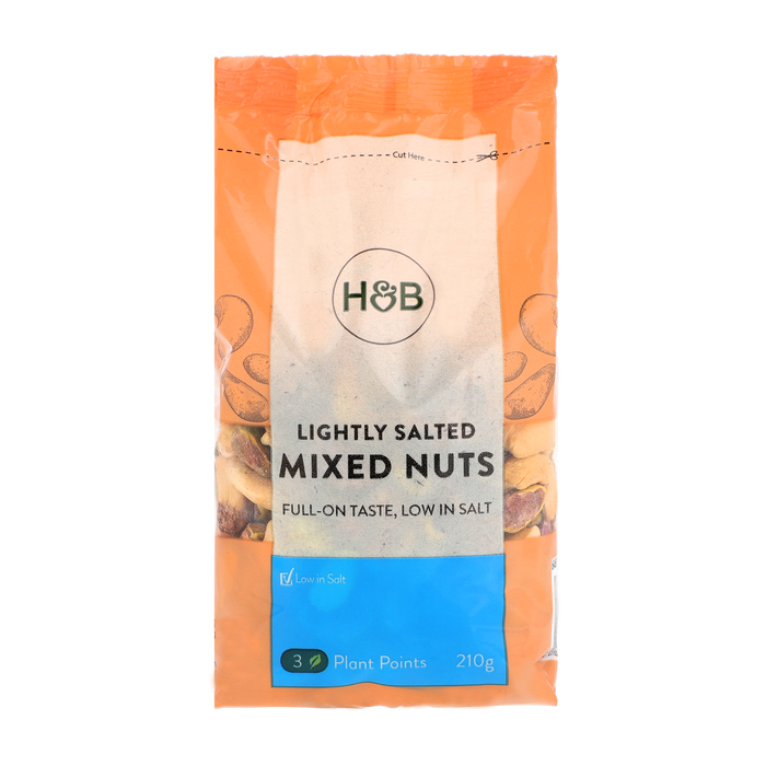 H&B Mixed Nuts in 210g packet.