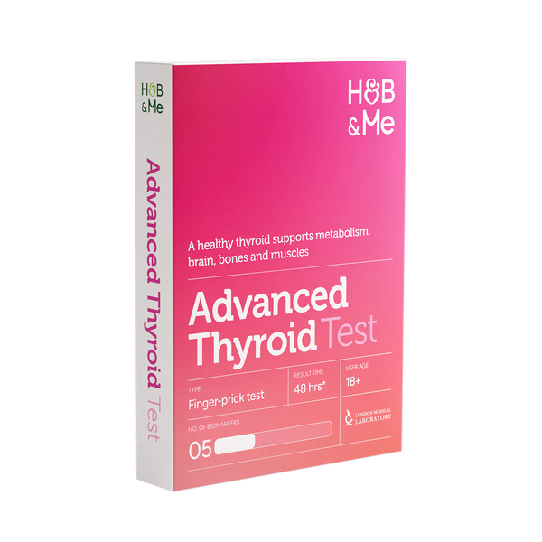 Packaging for an advanced thyroid test - finger-prick test that supports metabolism, brain, bones, and muscles.