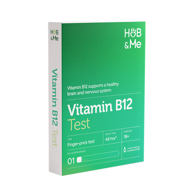 Packaging for a Vitamin B12 Blood Test.