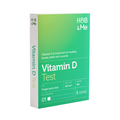 Packaging for a Vitamin D Blood Test.