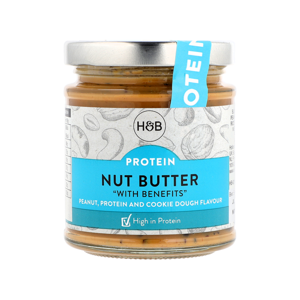 H&B protein nut butter in jar.