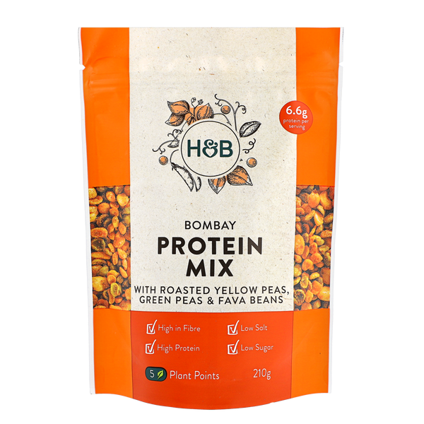 H&B Bombay Protein Mix in 210g bag.
