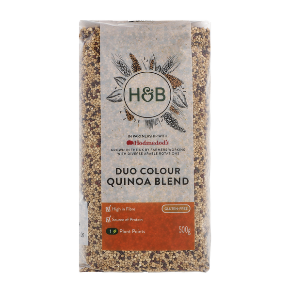 H&B quinoa blend in 500g packet.