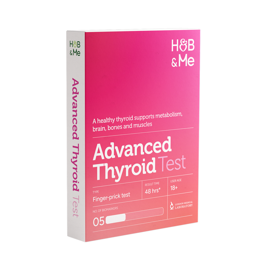 Packaging for an advanced thyroid test - finger-prick test that supports metabolism, brain, bones, and muscles.