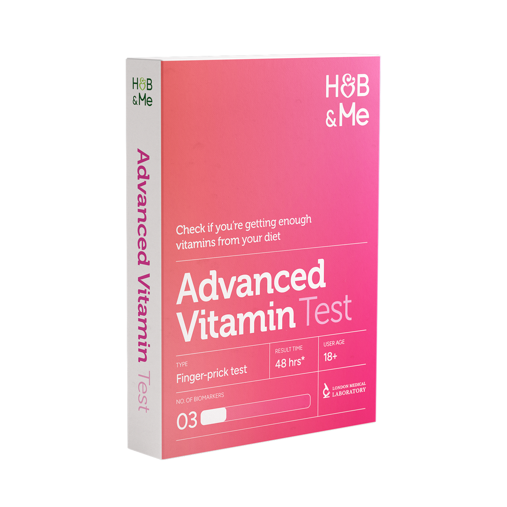 Packaging for an Advanced Vitamin Blood Test.